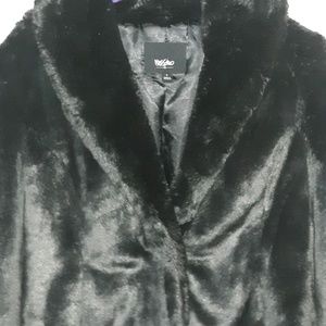 Mossimo Black Faux Fur Coat
